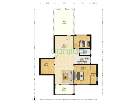 海燕楼 3室1厅1卫 96平方