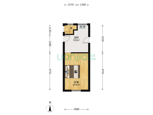 北站东一路16号 1室0厅0卫 27平方