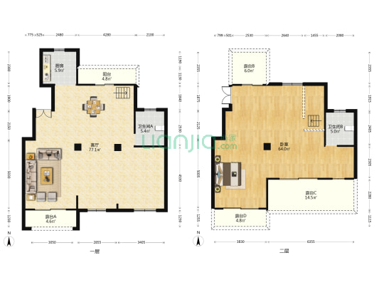 中南海棠湾 1室1厅2卫 209平方