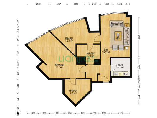 九龙仓苏州国际金融中心 1室0厅0卫 189平方