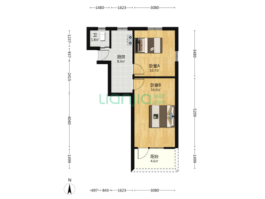 天山五村(旧) 2室0厅1卫 51平方