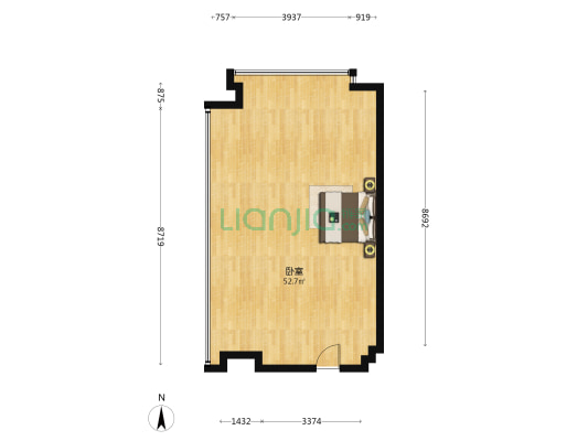 橡树公馆 1室0厅0卫 80平方