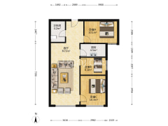 鸿坤理想湾北区 3室2厅 南-涿州鸿坤理想湾北区户型图