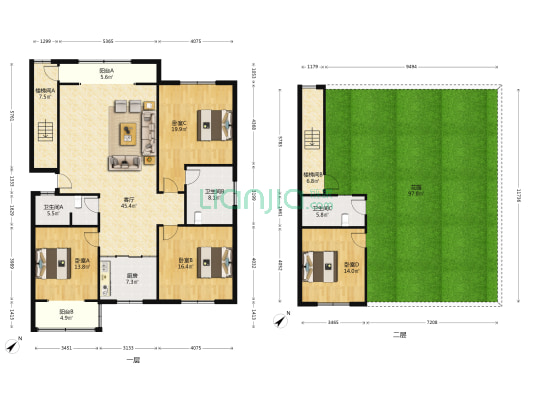 南苑巷68号 4室1厅3卫 147平方