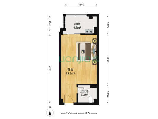 汇景樱桃季 1室0厅1卫 42平方