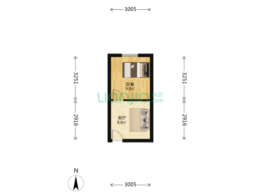 宝丰路2号 1室1厅0卫 49平方