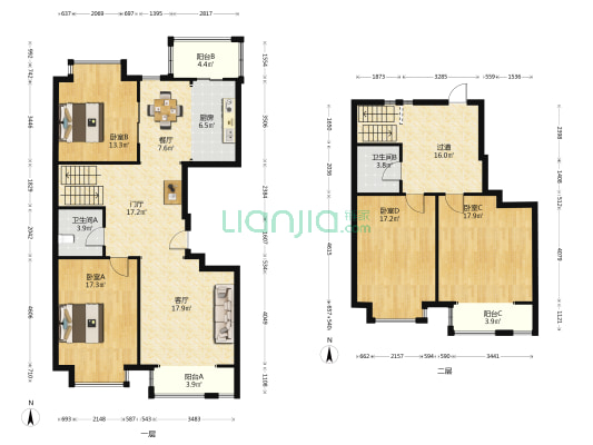 汇福华庭 4室2厅2卫 192平方