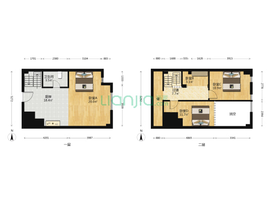 中国铁建顺鑫汇 4室0厅1卫 61平方