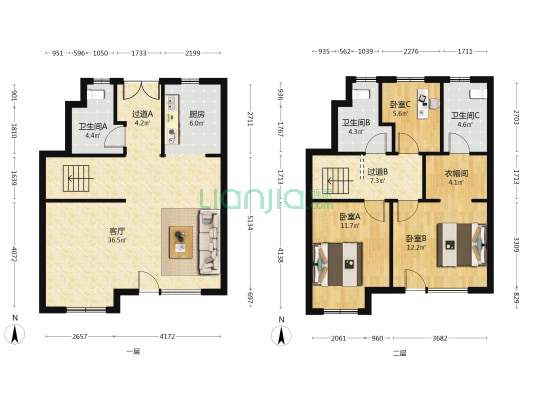 天一仁和·珑樾雲谷 3室1厅3卫 143平方