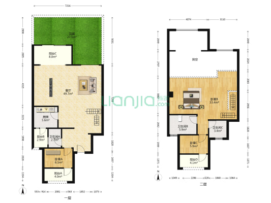 北京城建龙樾生态城樾中府 3室1厅3卫 145平方