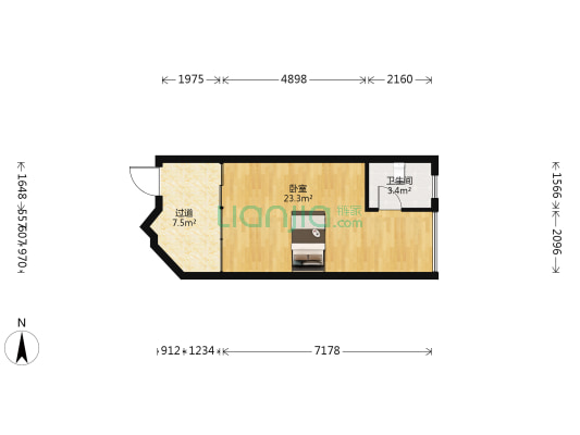 逸景湾 1室0厅1卫 51平方