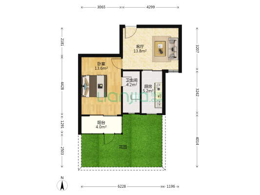 南国花园1室1厅51 33平米 上海南国花园二手房成交房源 上海链家