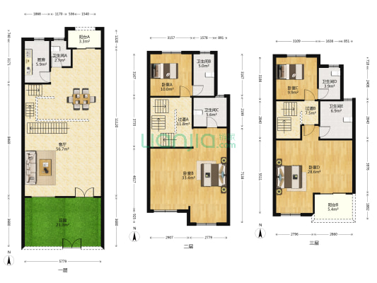 仰山墅 4室1厅5卫 303平方