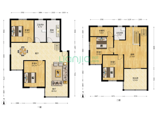 泰华苑 4室1厅2卫 169平方