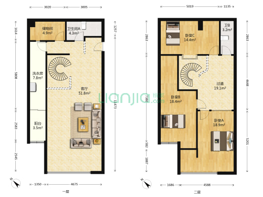新重庆公寓 3室1厅2卫 260平方