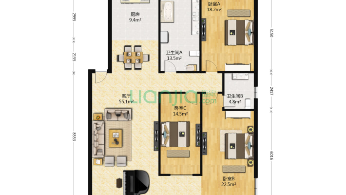 石棉厂宿舍二手房实景图