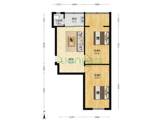 东光街南一巷1号 2室1厅1卫 70平方