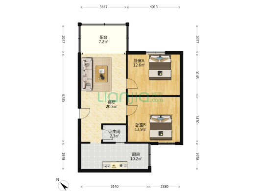 文景巷52号 2室1厅1卫 75平方