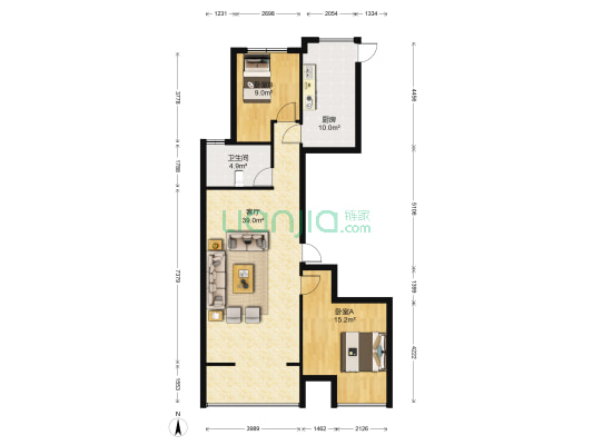 玫瑰湾香园 2室1厅1卫 110平方