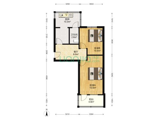 铜新小区 2室1厅1卫 58平方