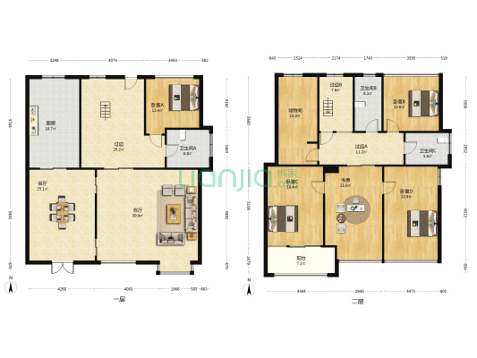 清和花苑 5室2厅3卫 302平方