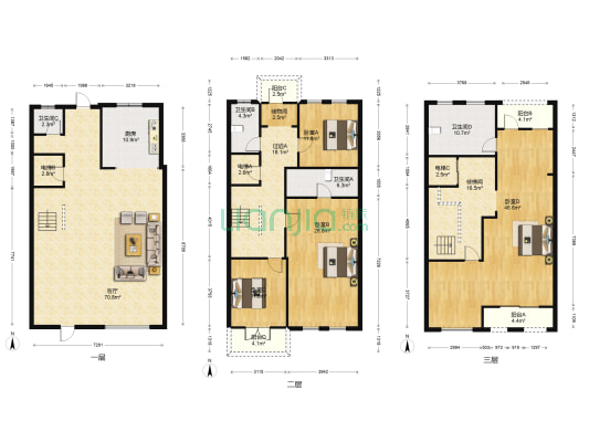 展城滨江左岸 4室1厅4卫 373平方