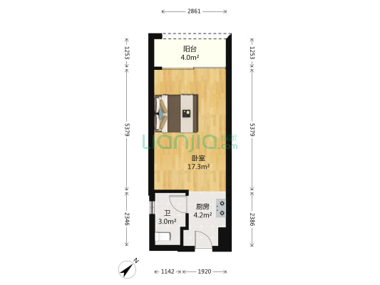 广东动漫城 1室0厅1卫 40平方