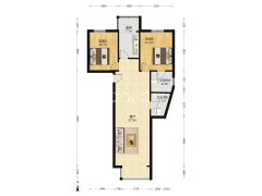 此房是总高11层的小高层，南北通透 双卫生间-涿州鸿盛凯旋门户型图