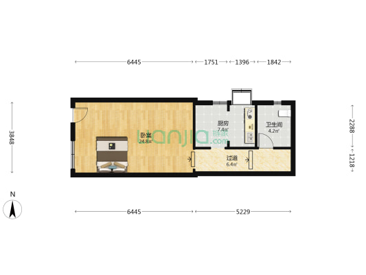 太平试馆 1室0厅1卫 31平方