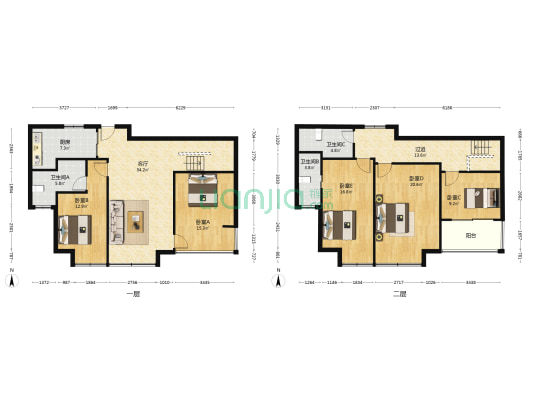 香花苑 5室1厅3卫 183平方