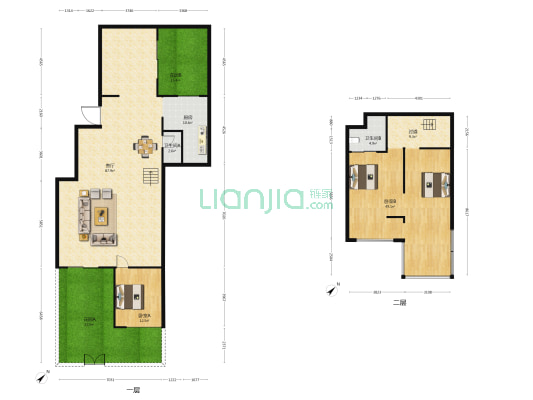 多彩贵州城太极村A组团 2室1厅2卫 174平方