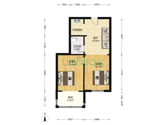 蓉芳里 2室1厅1卫 65平方