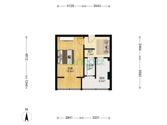 抚琴西路南一巷2号 1室1厅1卫 39平方