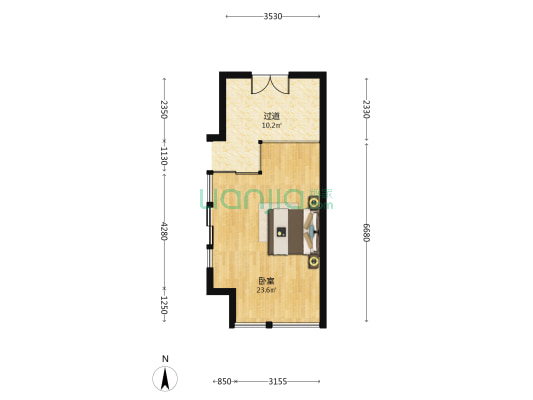 万达三号写字楼 1室0厅0卫 47平方