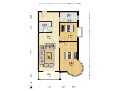 房本满五唯一 采光视野好 圆弧飘窗 诚意出售-涿州鸿盛凯旋门户型图