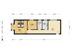 天保郦景精装 低总价 小两居 诚心卖 西丁 中间层-涿州天保郦景户型图