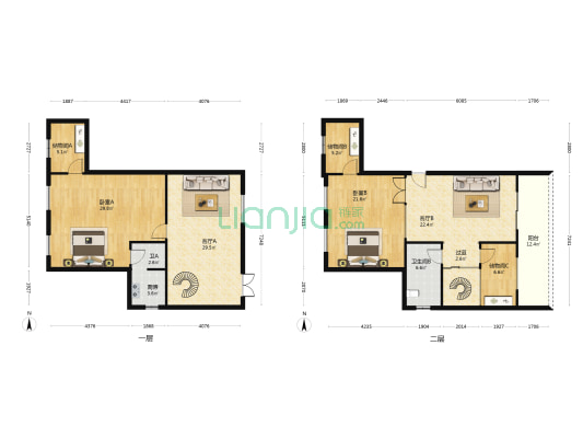 尖东智能花园 2室2厅2卫 97平方