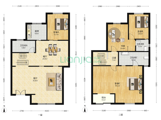 世茂爱马尚郡 4室2厅3卫 254平方