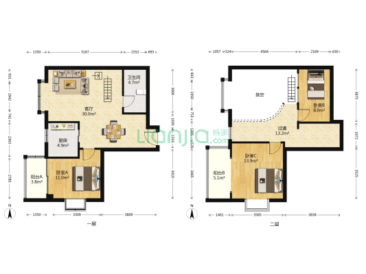 金樽国际公寓 3室1厅1卫 74平方