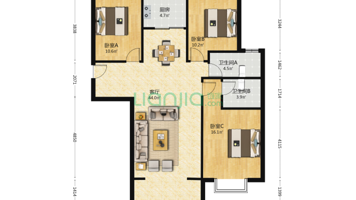 建投翰林院B区二手房实景图