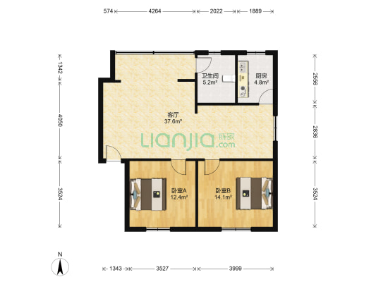 沱起小区 2室1厅1卫 99平方