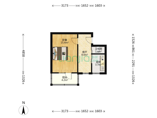 沧浪东里 1室1厅1卫 27平方