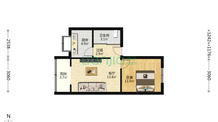 三角园小区二手房实景图