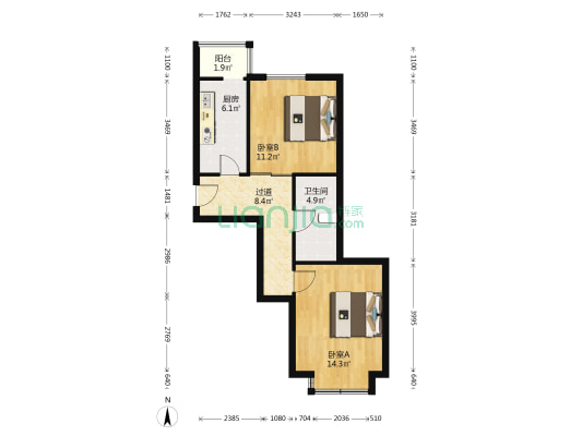状元城（蓟州） 2室0厅1卫 69平方