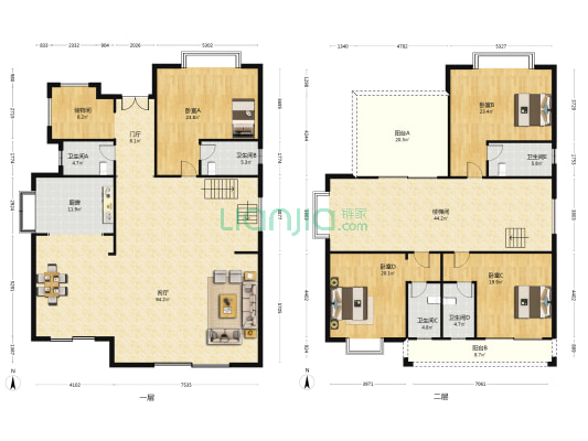 金太阳公馆二期 4室1厅5卫 439平方
