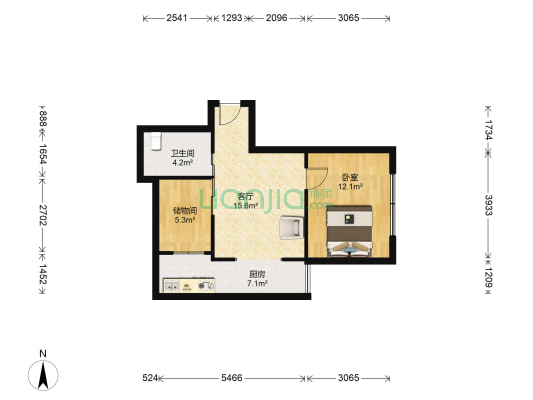 尚熙雅轩 1室1厅1卫 66平方