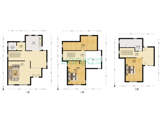 爱法奥朗新庄园 2室1厅2卫 230平方