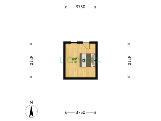 解放北路 1室0厅0卫 20平方
