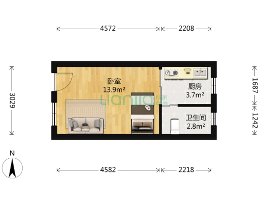 晓港地铁，电梯直达楼层，南北对流，可边读书边出租