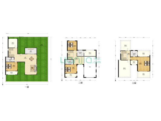 纯别墅区，大花园，低密度，3+2-户型图